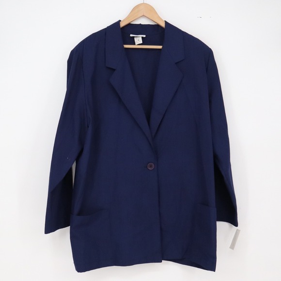 Apparenza Jackets & Blazers - Apparenza Blazer Womens 20W Navy Blue Single Button NWT